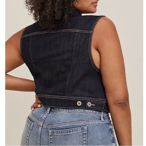 TORRID NWT DENIM CROP VEST - Picture 5 of 7